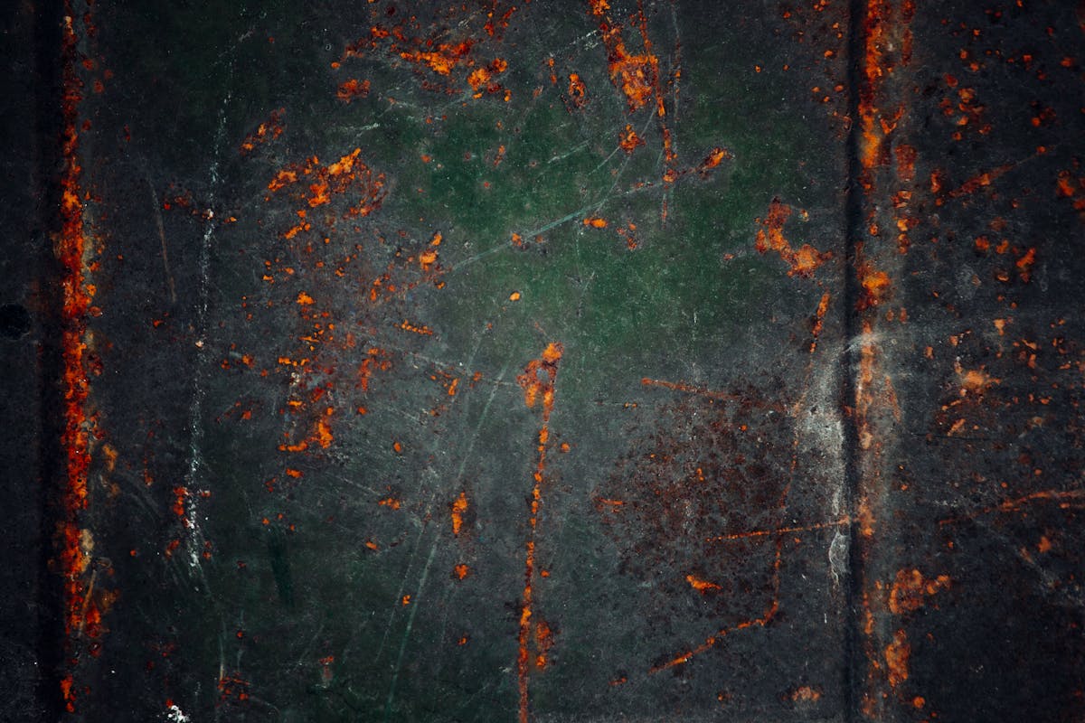 Suprafață de metal oxidat pentru curățare cu laser industrial